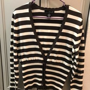 Striped Warm Long Sleeve Cardigan